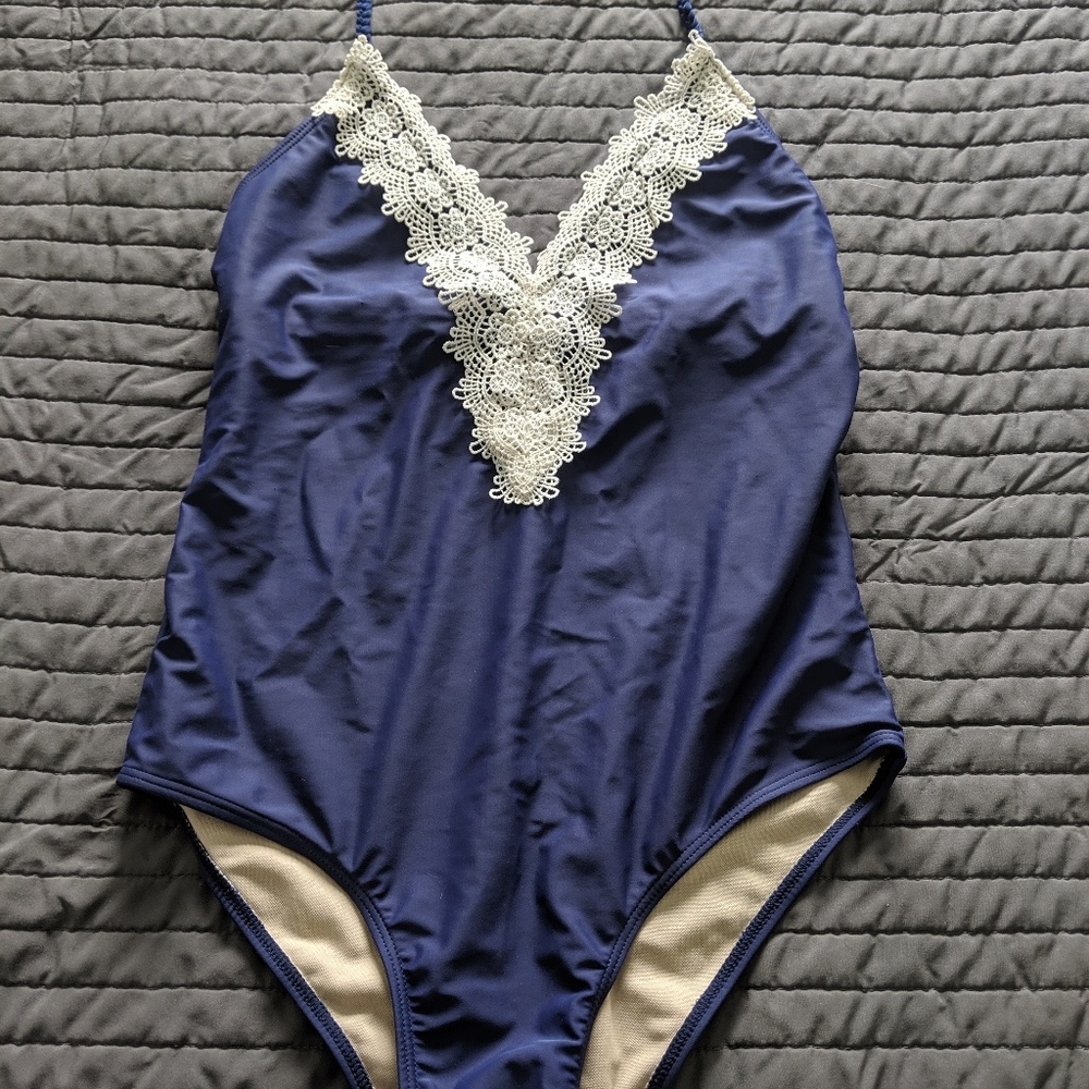 Blue One piece bikini